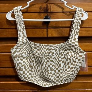 Checkered Corset Top